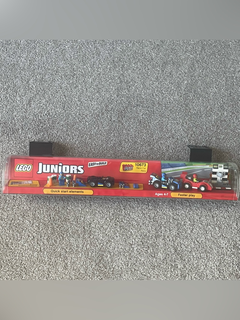 Lego Juniors Red, Blue and Black Race Car  #10673 Store Display.